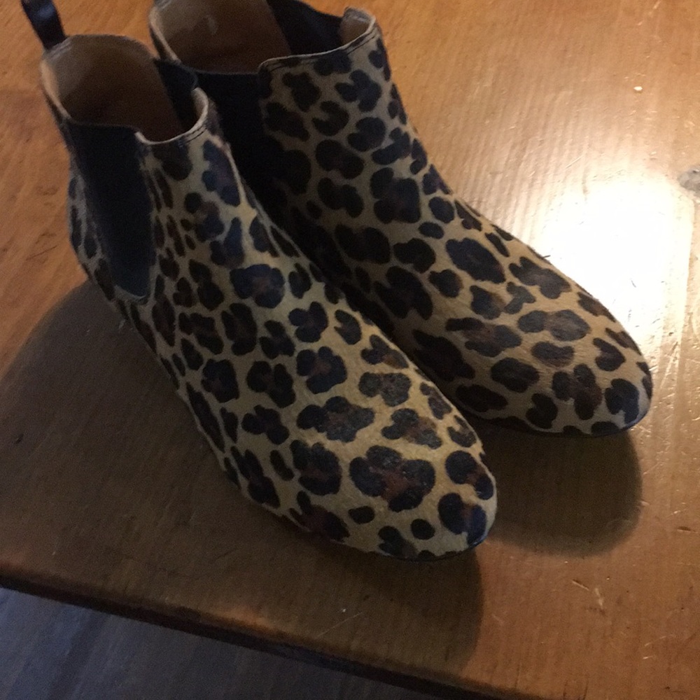J-Crew SZ 6.5 Leopard Booties NWT